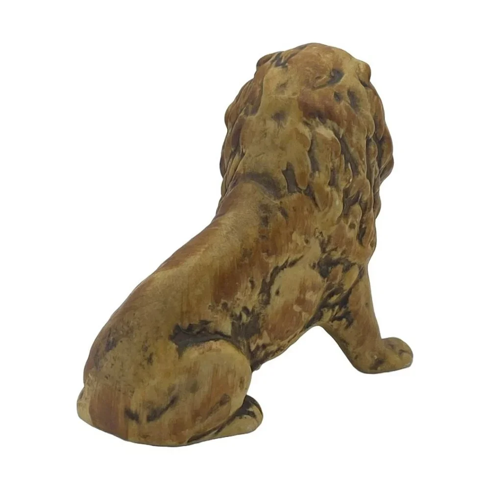 Vintage Mid-Century Lion Porcelain Figurine Realistic Matte Glaze Hand Painted ? - Picture 4 of 12